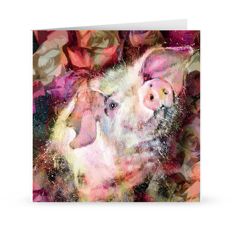 'blooming piglet' Card
